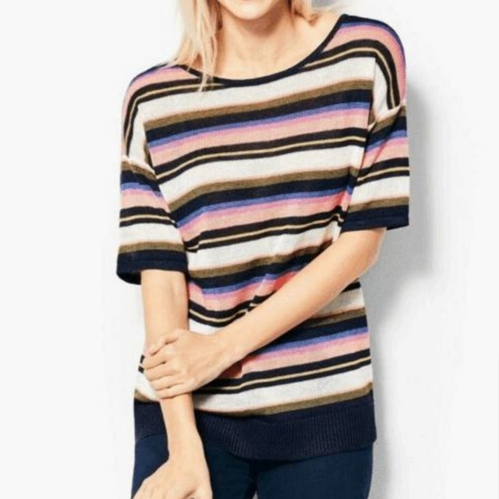 Talbots Striped Linen Sweater